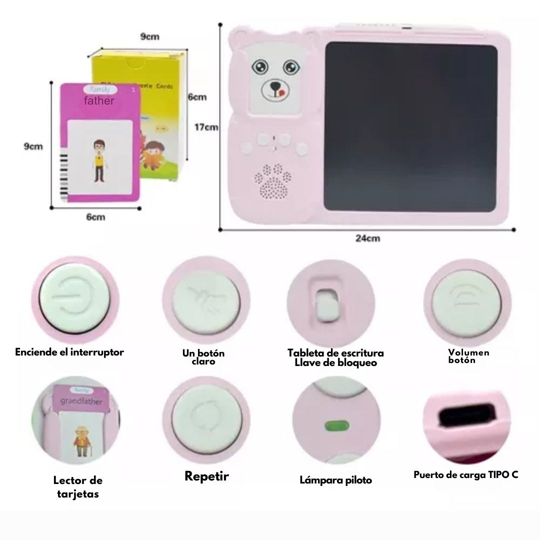 Lector Flash y Pizarra Interactiva 2 en 1 - EduKid Pro™ 🎓🧠