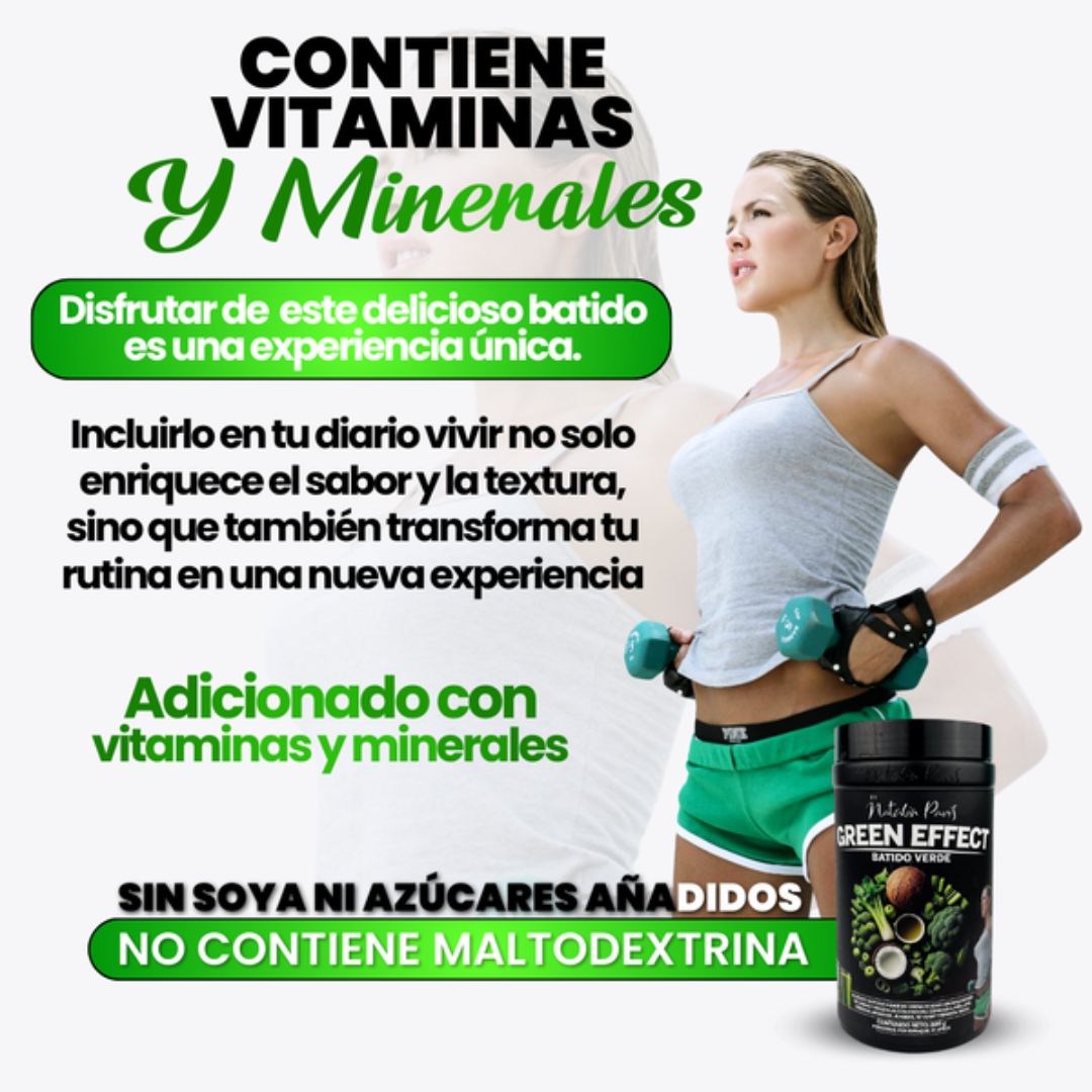 🌿 Green Effect Batido Verde – Superalimentos en cada sorbo! 🍃🥥