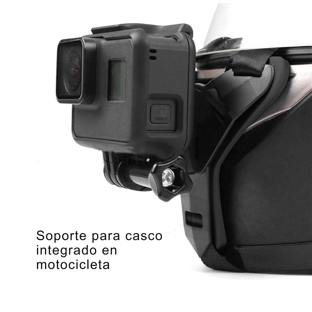 📸 Soporte Holder GoPro & Celular para Casco de Moto 🏍️📱