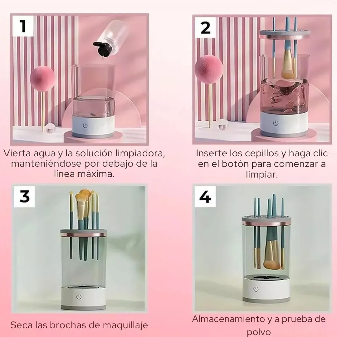 🌀 Limpiador de Brochas Eléctrico - MakeUp Clean Pro™ 💄✨