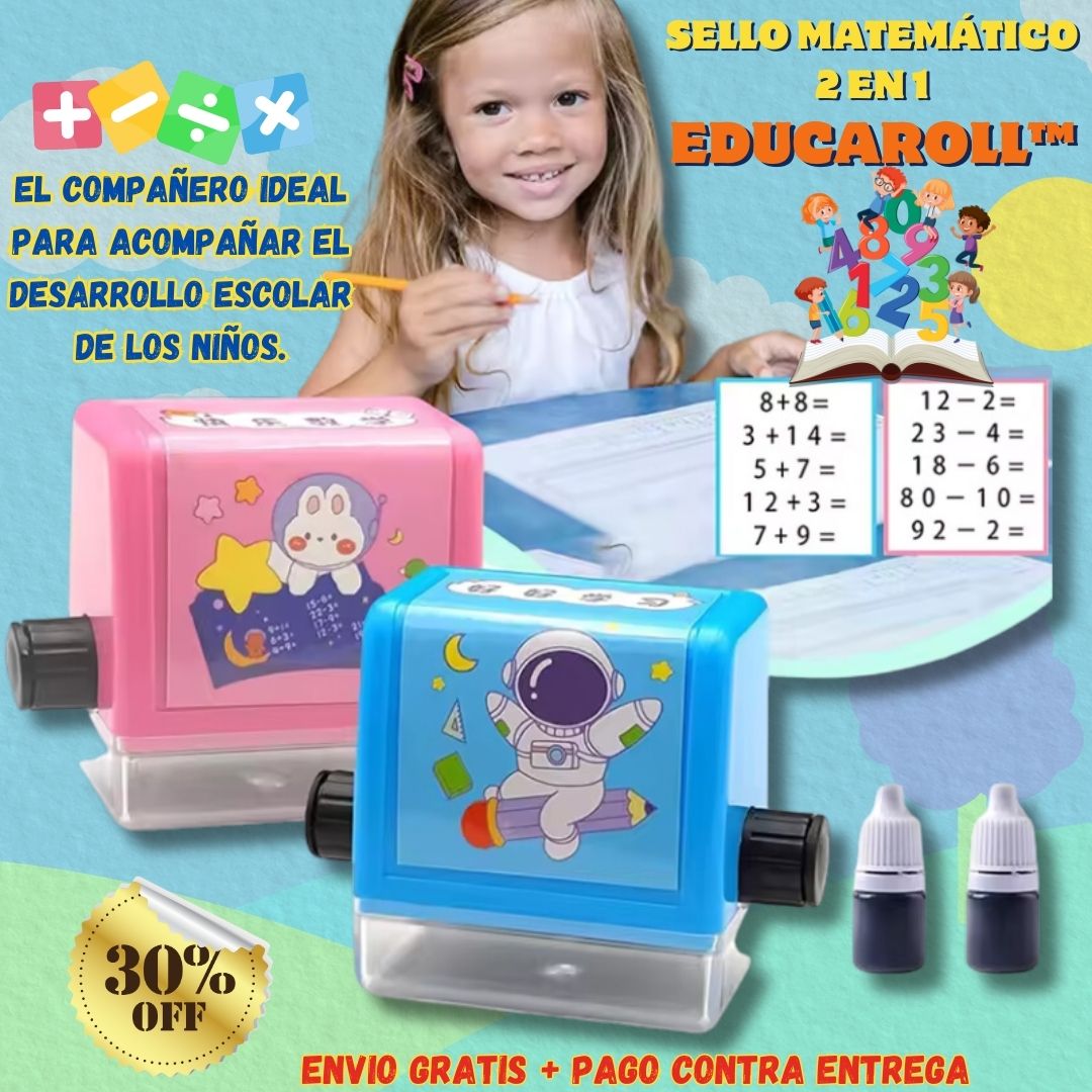 Sello Matemático 2 en 1 - EducaRoll™ 🧮🎨