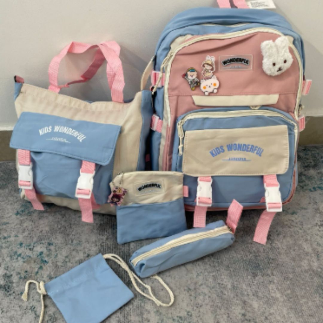 Kit Escolar Kawaii 5 en 1 – SweetPack Pro™ 🐻🎒
