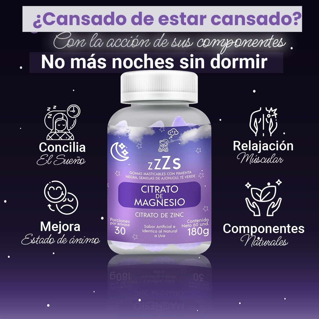 🛌✨ Gomitas de Magnesio SleepyZ - Descansa Profundamente 🌙😴