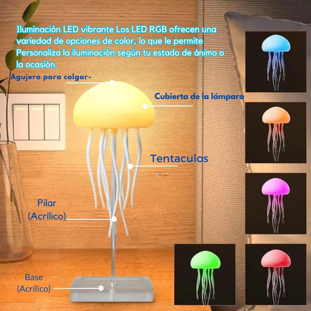 Lámpara Medusa Recargable - OceanGlow™ 🌊✨