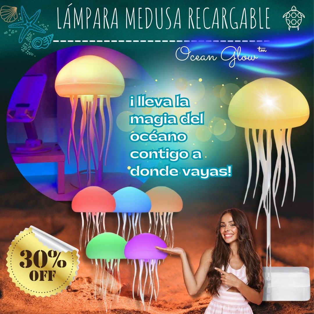 Lámpara Medusa Recargable - OceanGlow™ 🌊✨