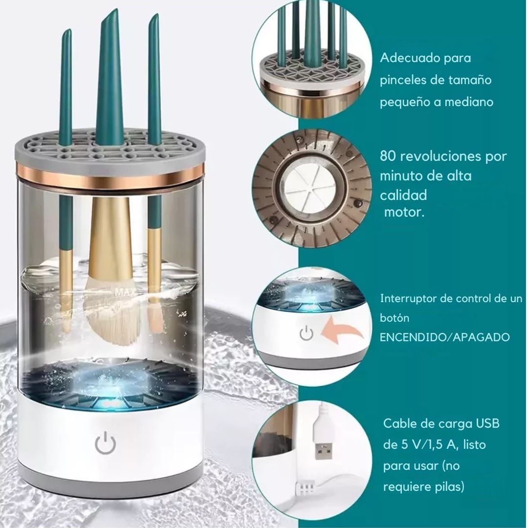 🌀 Limpiador de Brochas Eléctrico - MakeUp Clean Pro™ 💄✨