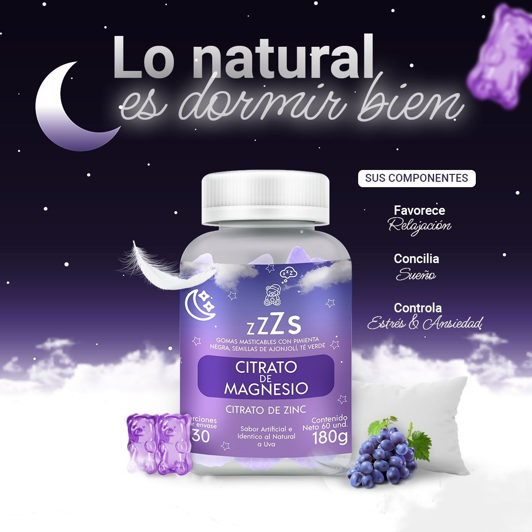 🛌✨ Gomitas de Magnesio SleepyZ - Descansa Profundamente 🌙😴