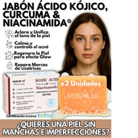 Jabón Despigmentante Kojic Piel Radiante x 100g 🍊🧼