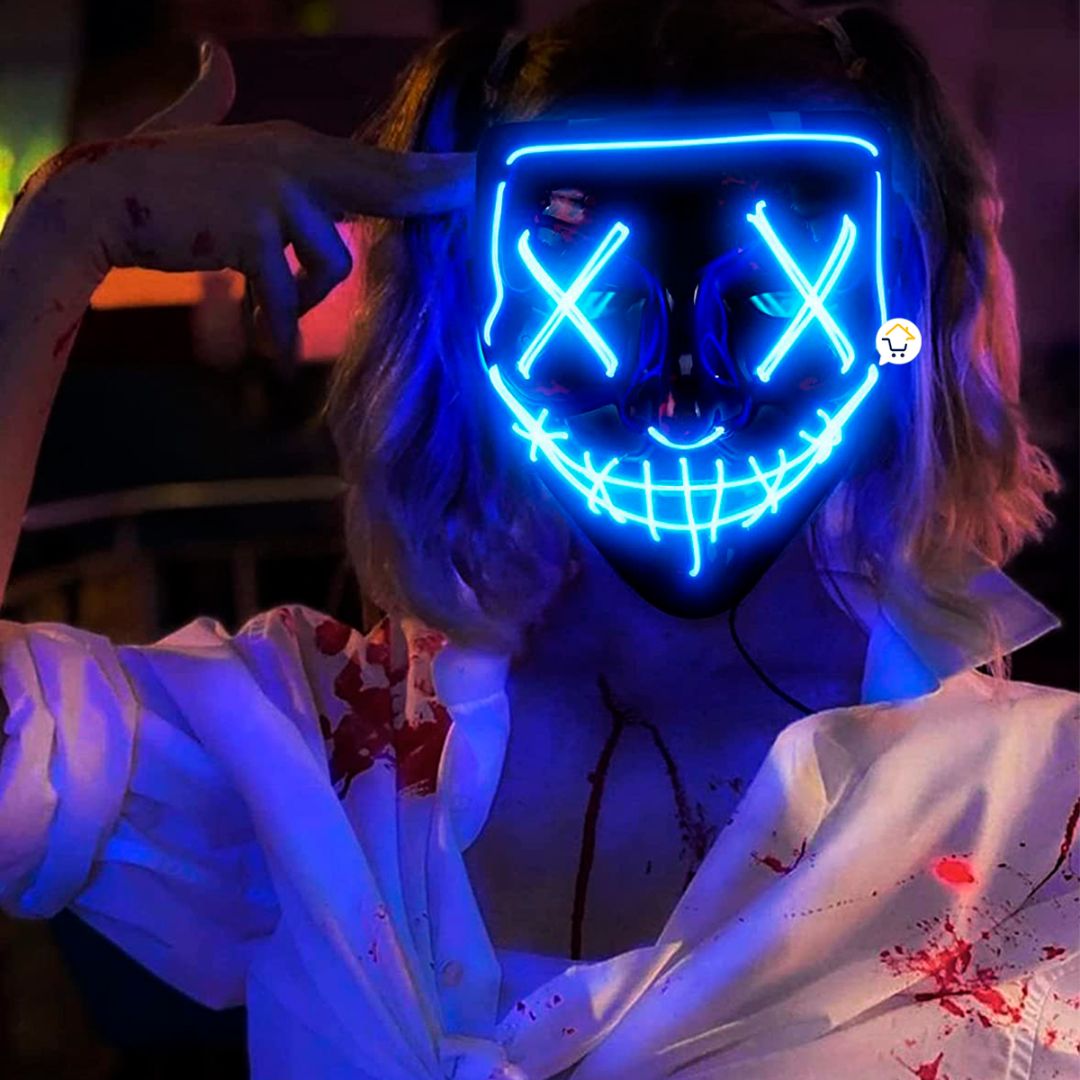Máscara LED Espectacular - PurgeGlow™ 🎃💡