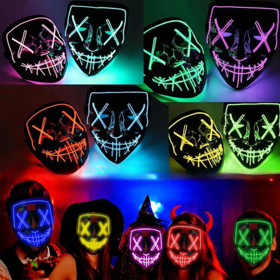 Máscara LED Espectacular - PurgeGlow™ 🎃💡