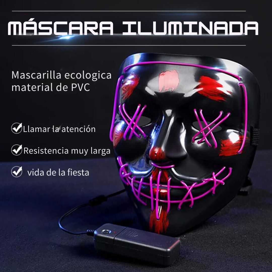 Máscara LED Espectacular - PurgeGlow™ 🎃💡