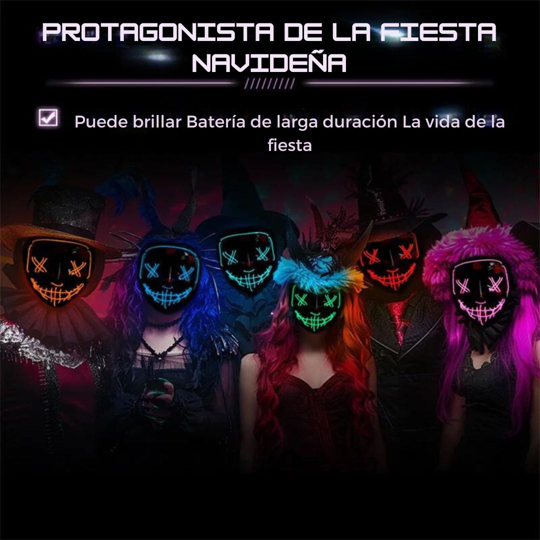 Máscara LED Espectacular - PurgeGlow™ 🎃💡