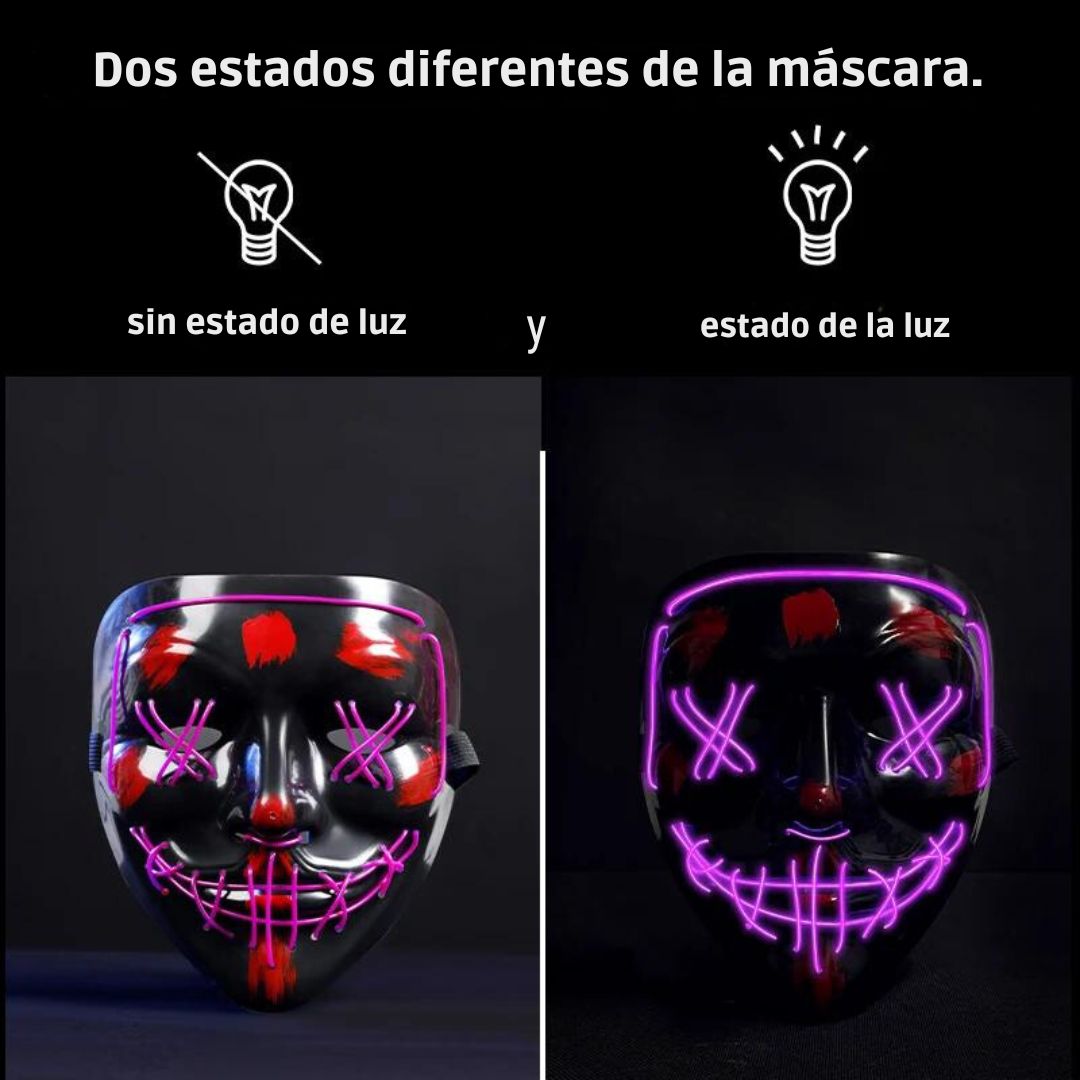Máscara LED Espectacular - PurgeGlow™ 🎃💡