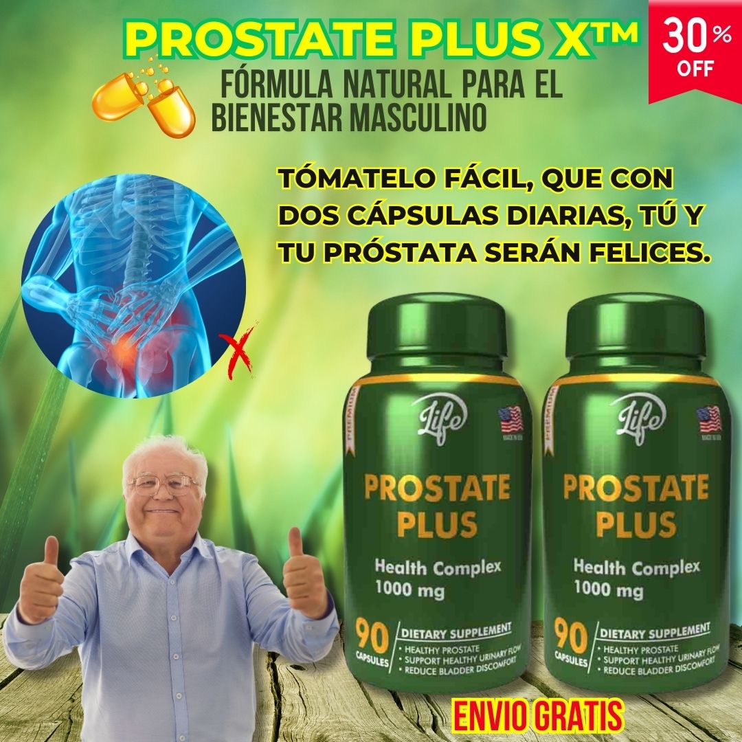 Prostate Plus X™ - Fórmula Natural para el Bienestar Masculino 🌿💪