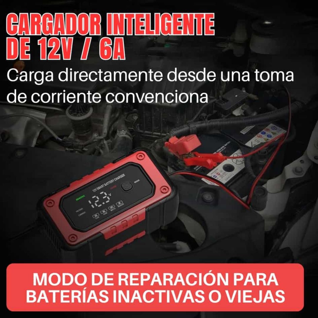 🧲🔋 Cargador Inteligente de Batería TK-300 12V / 6A – Alta Precisión para Autos, Motos y más 🚗⚡