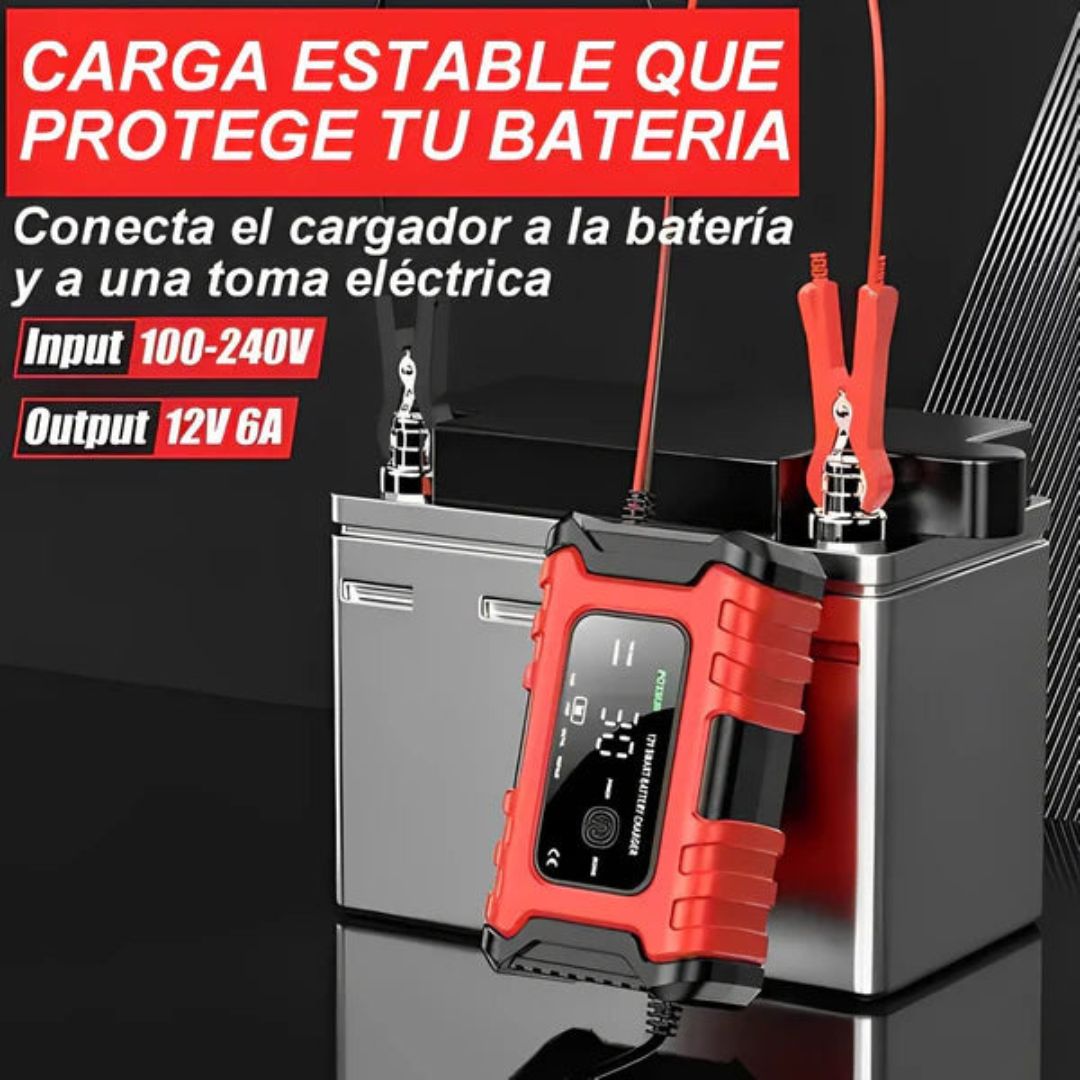 🧲🔋 Cargador Inteligente de Batería TK-300 12V / 6A – Alta Precisión para Autos, Motos y más 🚗⚡