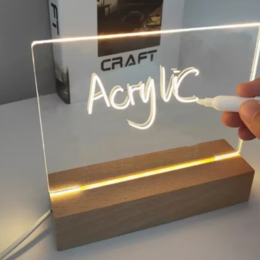 ✨ Pizarra Acrílica LED - GlowBoard™ 📖💡