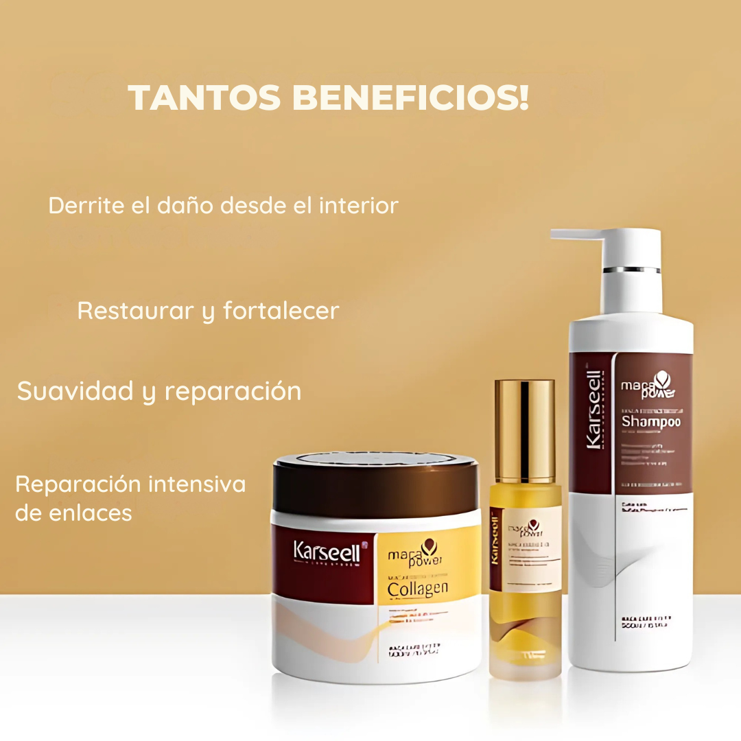 Kit Reparador Capilar 4 en 1 - Karseell Collagen Pro™ 💆♀️✨