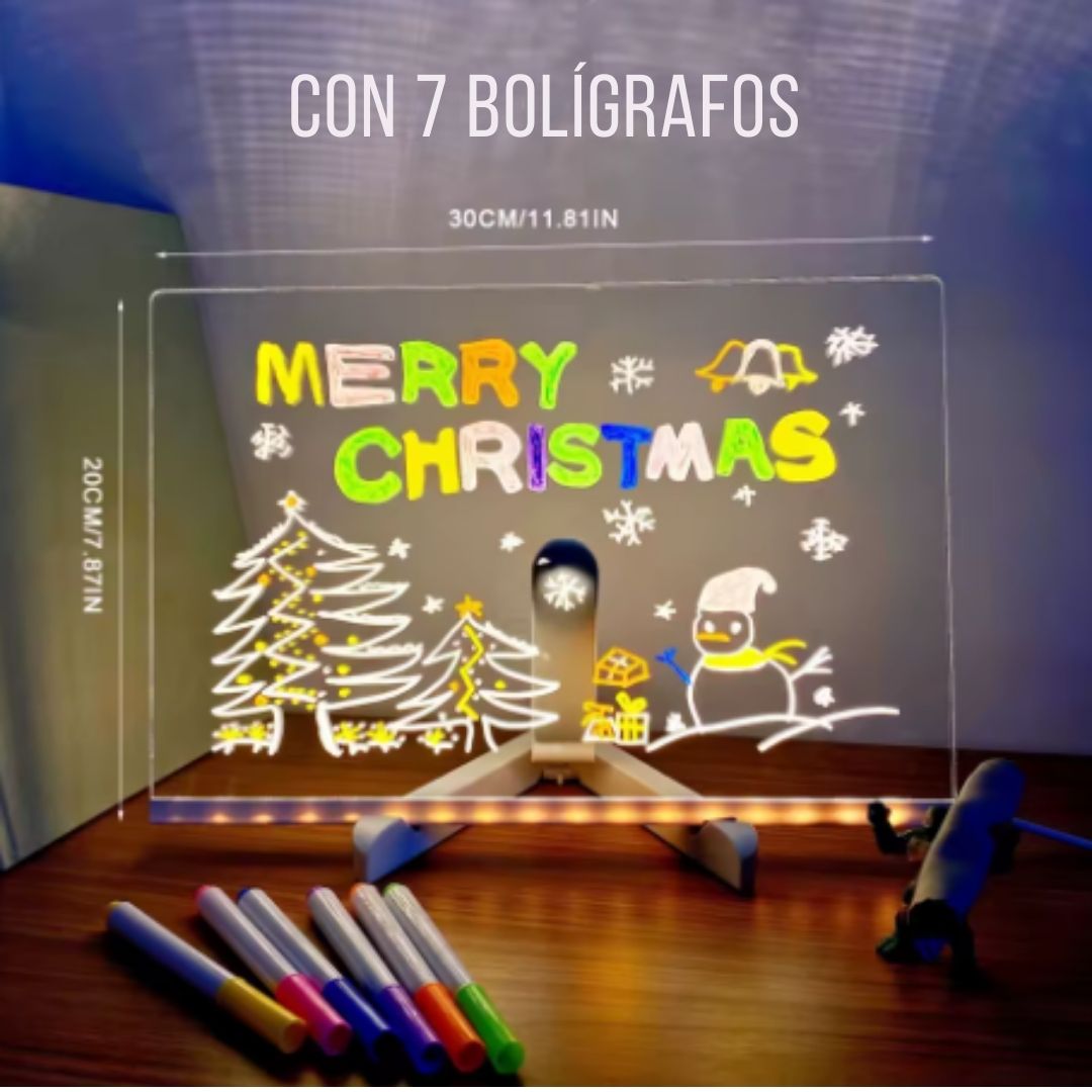 ✨ Pizarra Acrílica LED - GlowBoard™ 📖💡
