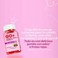 GO+ Gomitas Nutritivas con Colágeno y Biotina – Belleza desde Adentro! 🍓✨