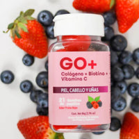 GO+ Gomitas Nutritivas con Colágeno y Biotina – Belleza desde Adentro! 🍓✨