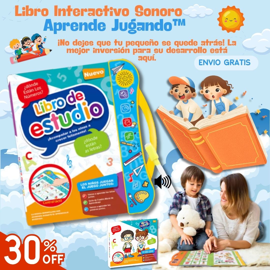 📖 Libro Interactivo Sonoro - Aprende Jugando™ 🎶👦👧