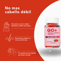 GO+ Gomitas Nutritivas con Colágeno y Biotina – Belleza desde Adentro! 🍓✨