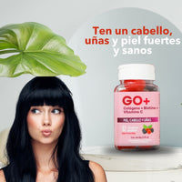 GO+ Gomitas Nutritivas con Colágeno y Biotina – Belleza desde Adentro! 🍓✨