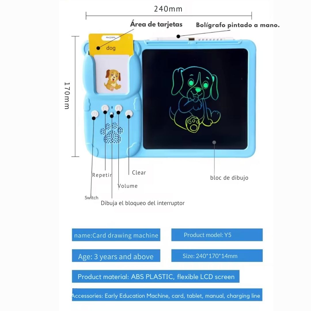 Lector Flash y Pizarra Interactiva 2 en 1 - EduKid Pro™ 🎓🧠