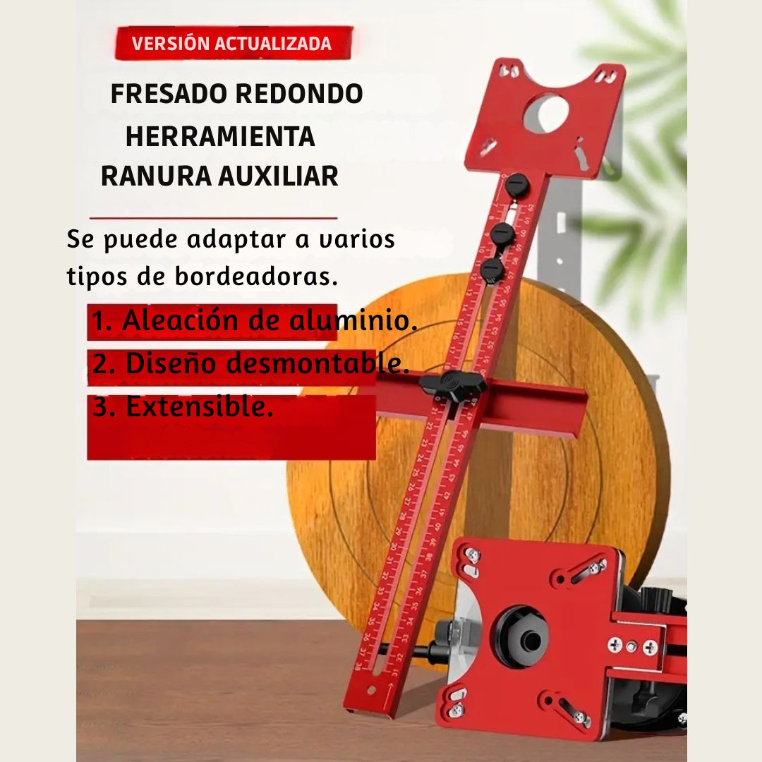 🔧 Plantilla de Corte Circular para Fresadora – WoodPro™ 🏗️✨