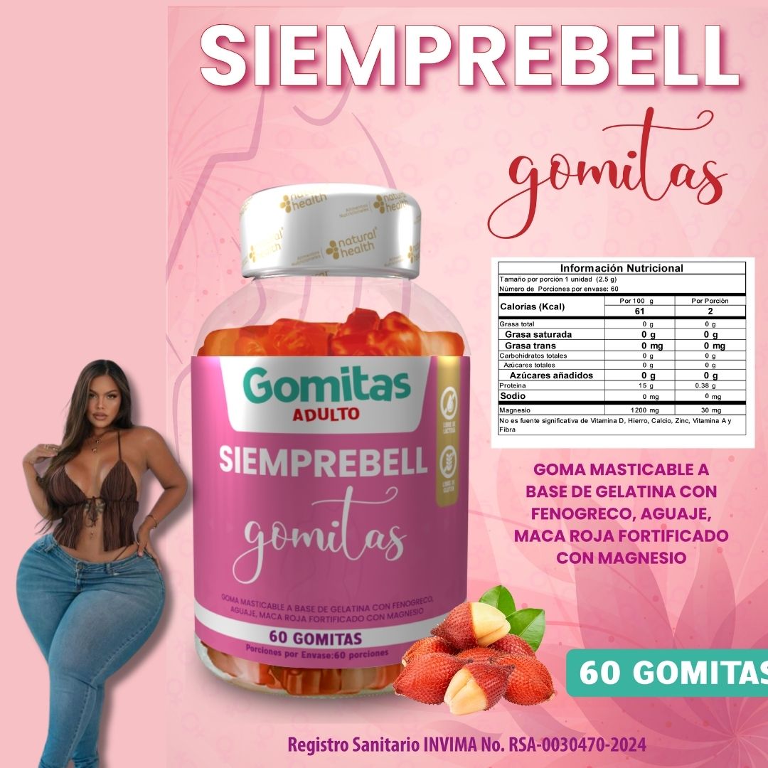 BBL Gummies – Suplemento Natural con Aguaje, Fenogreco y Maca Roja 🍇🌿