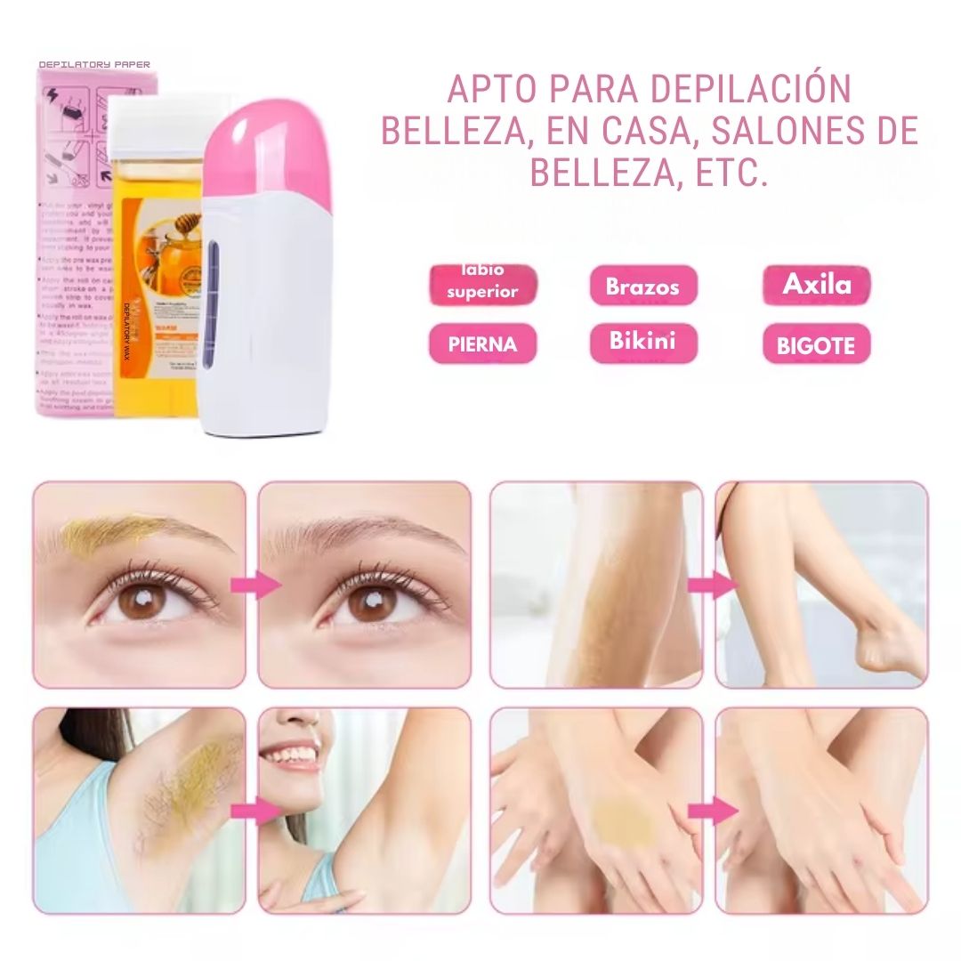 Kit Depilación Roll-On Pro™ - Suavidad Inmediata en Casa 💖✨