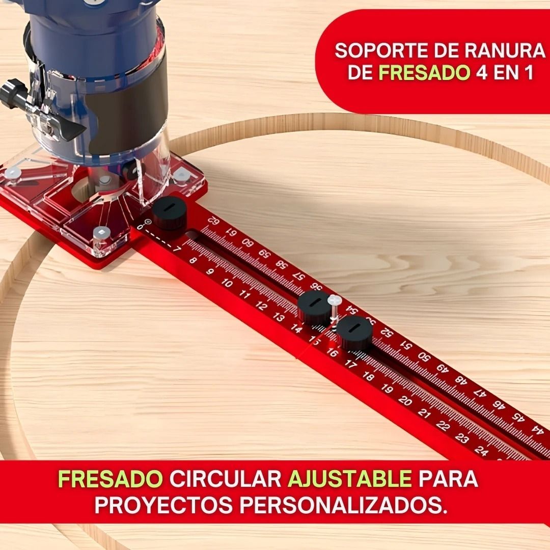 🔧 Plantilla de Corte Circular para Fresadora – WoodPro™ 🏗️✨