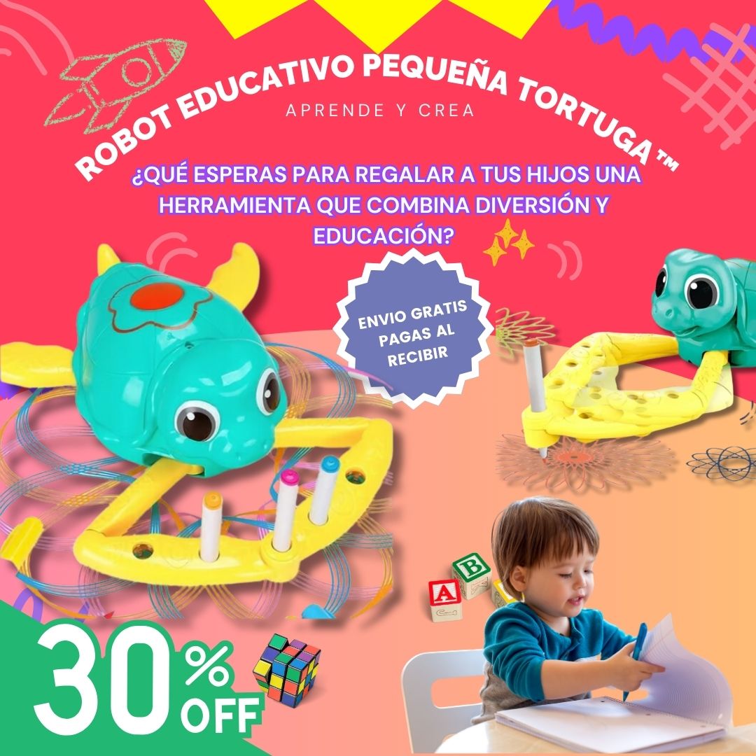 Robot Educativo Pequeña Tortuga™ - Aprende y Crea 🐢✨