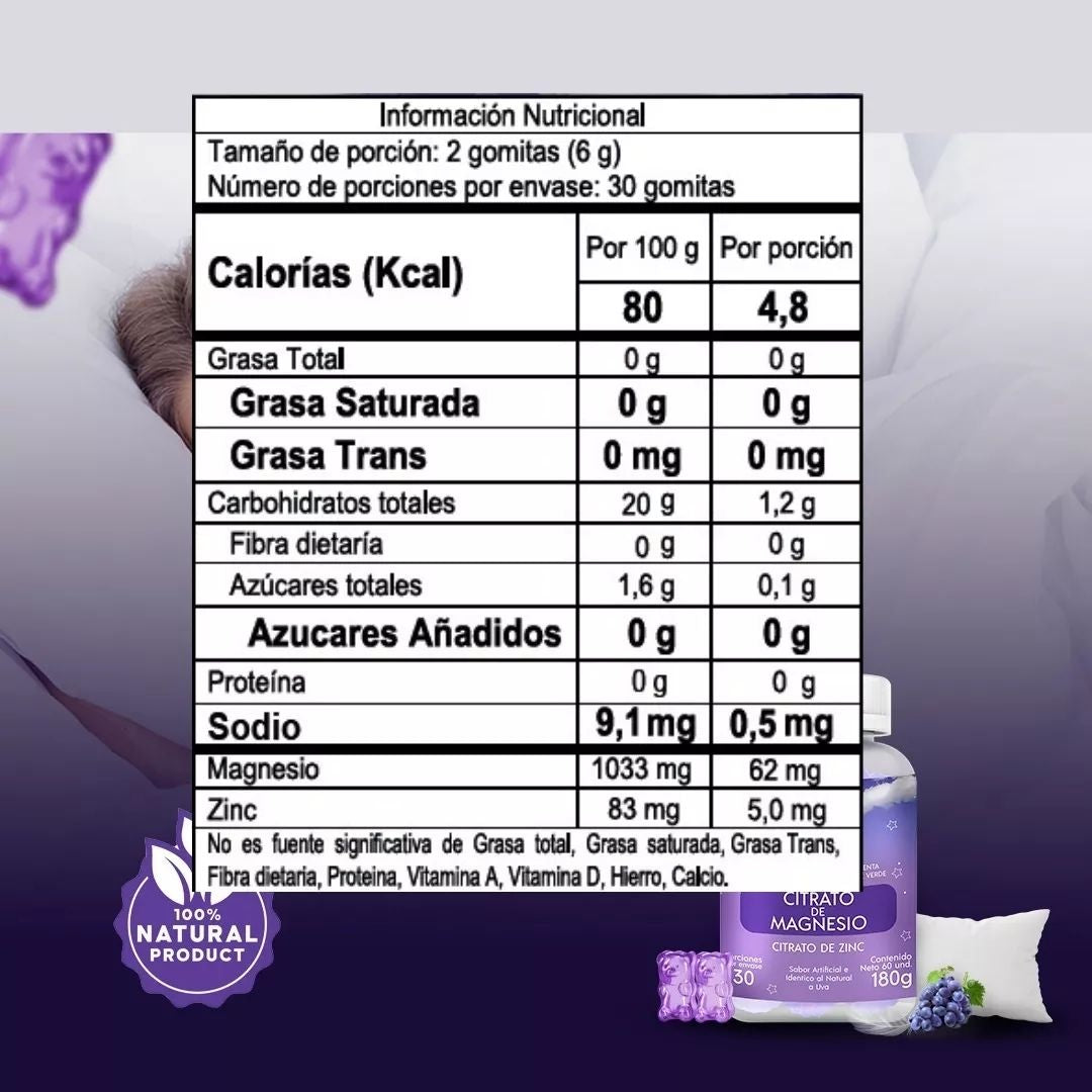 🛌✨ Gomitas de Magnesio SleepyZ - Descansa Profundamente 🌙😴