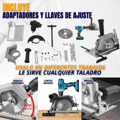 Adaptador Cortador de Metal para Taladro – Corte Preciso y Eficiente 🔧✂️