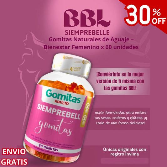 Gomitas Naturales de Aguaje – Bienestar Femenino x 60 unidades 🍑🌿