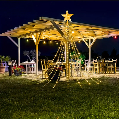 "Cascada de Luces Solares para Árbol de Navidad - StarBright Pro™ 🌟🎄"