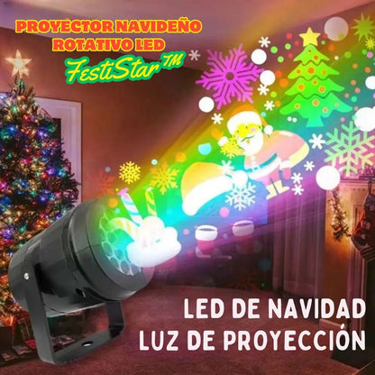 Proyector Navideño Rotativo LED - FestiStar™ 🎄✨