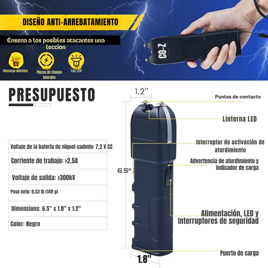 SecureLight Pro™ – Linterna Táctica de Autoprotección 💥