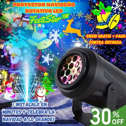 Proyector Navideño Rotativo LED - FestiStar™ 🎄✨