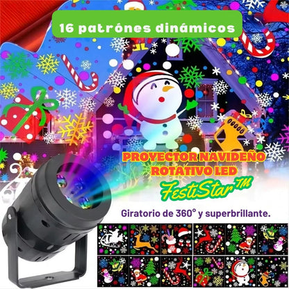 Proyector Navideño Rotativo LED - FestiStar™ 🎄✨