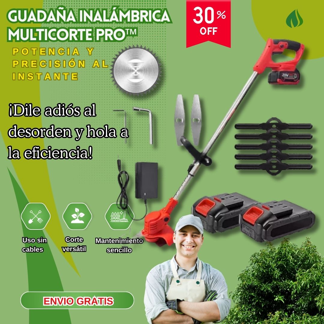 Guadaña Inalámbrica MultiCorte Pro™ - Potencia y Precisión al Instante 🔋🌿