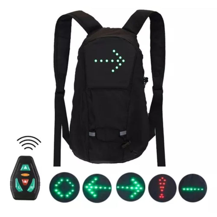 Morral Reflectivo con Direccionales LED - SafeRide Pro™ 🚲✨