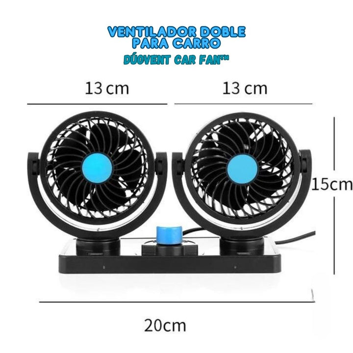 Ventilador doble para carro DúoVent Car Fan™ 🚗💨