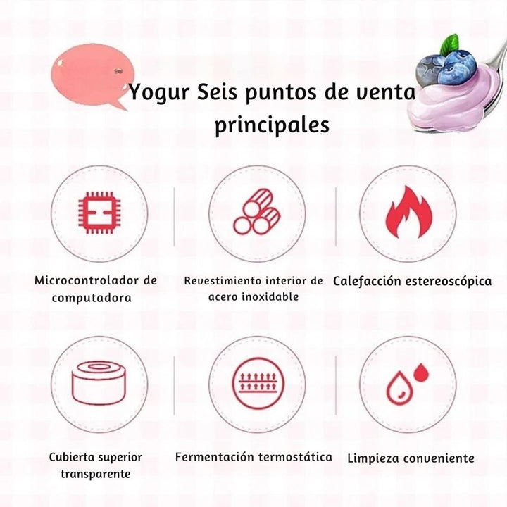 Yogurtera Pro™ 🥄🍶 - Máquina de Yogurt con Contenedor de Acero Inoxidable