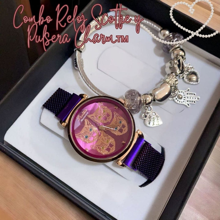 Combo Reloj Scottie y Pulsera Charm™ 🎁⏰