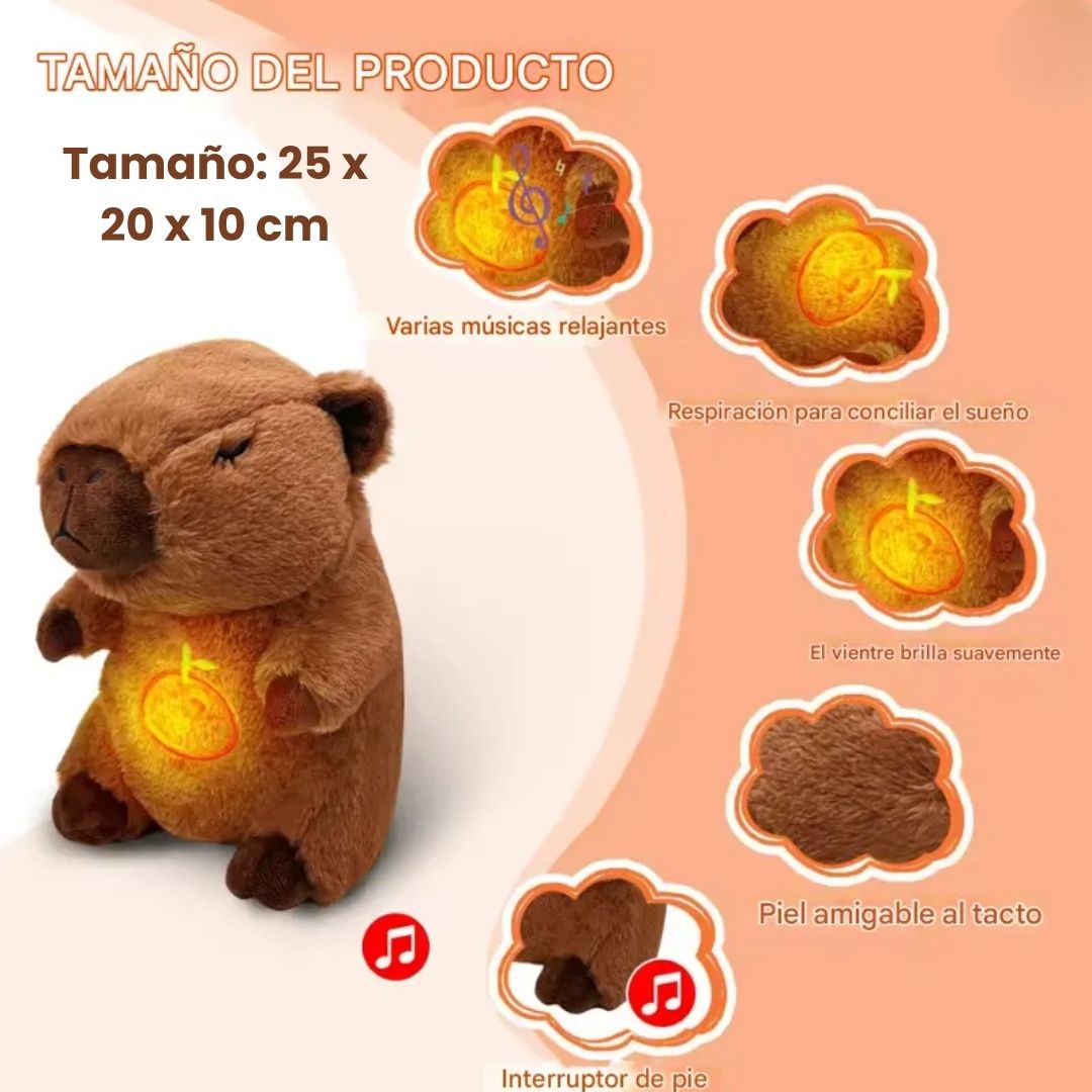 Capibara Plush™ Que Respira – Sueños Tranquilos para tu Bebé 💤