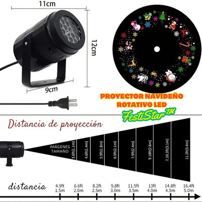 Proyector Navideño Rotativo LED - FestiStar™ 🎄✨