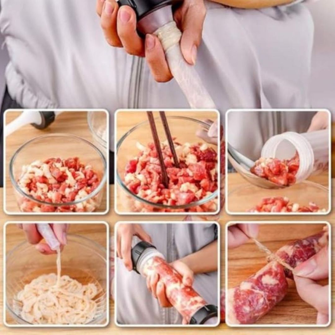 Embutidora de Salchichas 3 en 1 - SazónPerfect™  🍖🌭